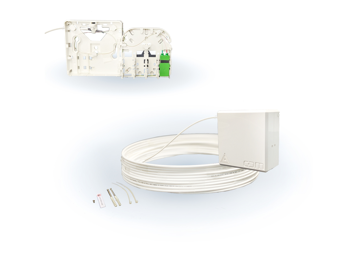 CCM ARCA XS FTTH Gf-TA weiss Fanout 10m 2F