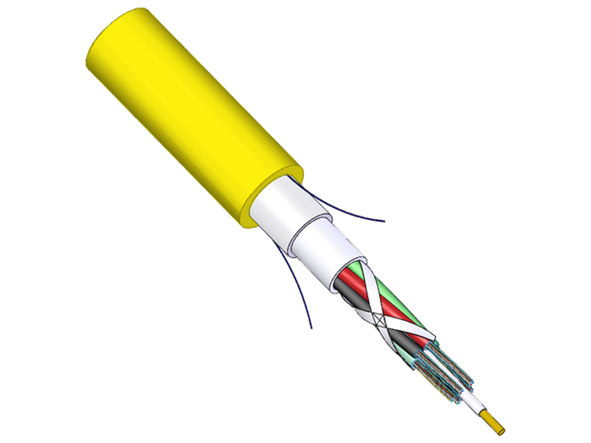 LWL Universalkabel LSFH-Cca 4x12 9/125 YE