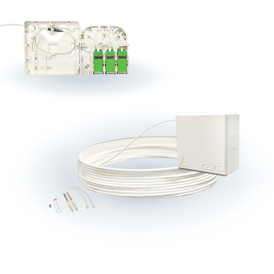 CCM ARCA XS FTTH Gf-TA weiss Fanout 30m 6F