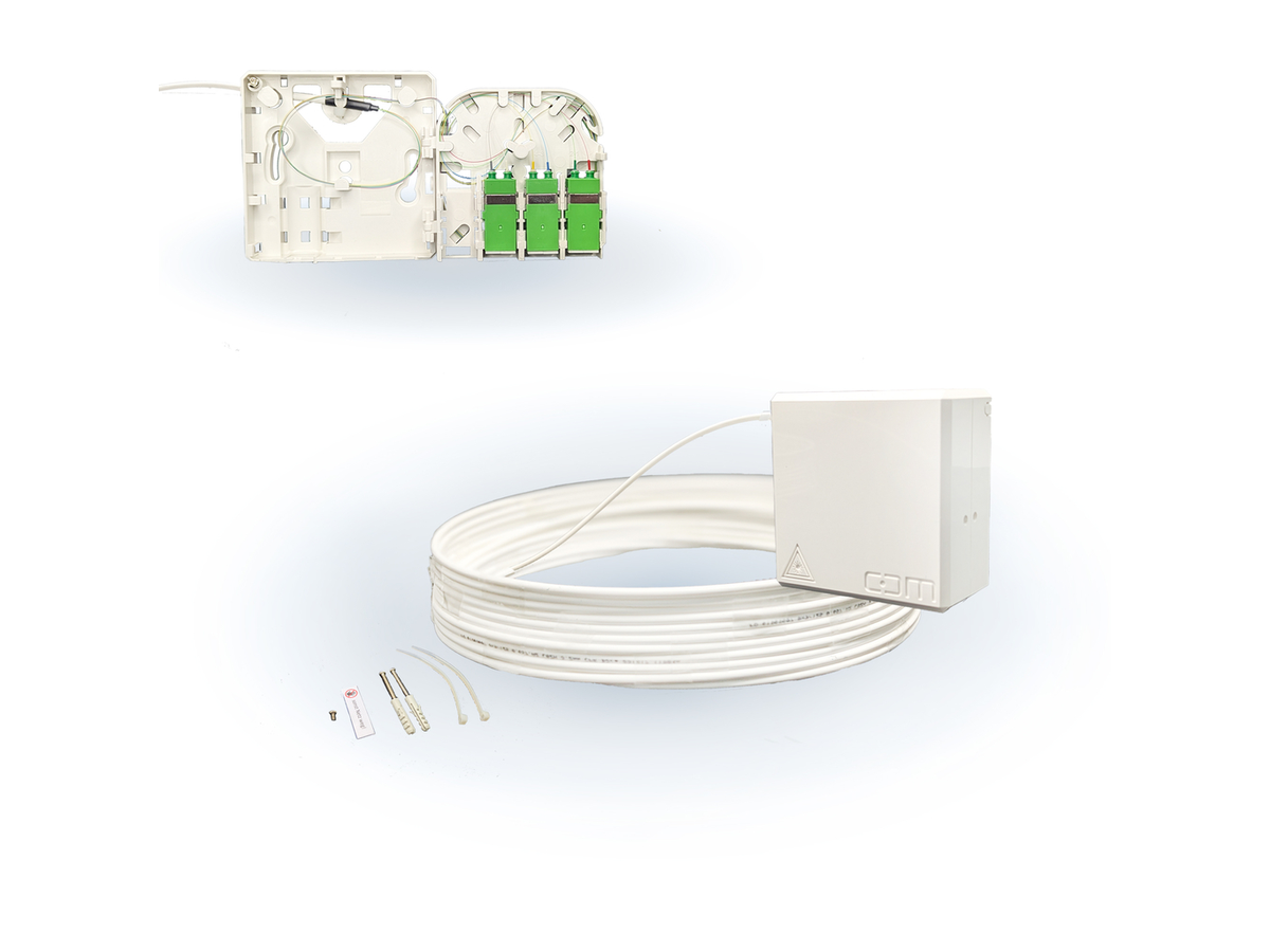 CCM ARCA XS FTTH Gf-TA weiss Fanout 30m 6F
